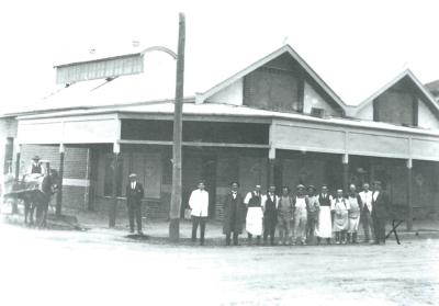 Black and White photograph.  Kellerberrin Farmers Co-op being renovated