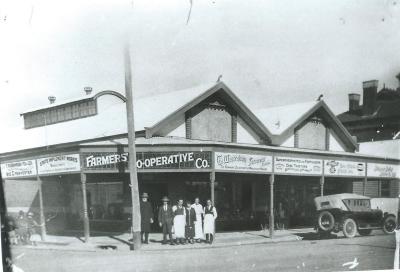 Black and White photograph.  Kellerberrin Farmers co-op