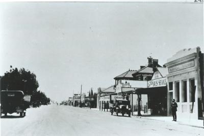 Black and White photograph.  Massingham Street, Kellerberrin