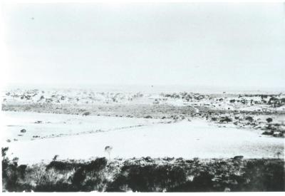 Black and White photograph.  Kellerberrin from Kellerberrin Hill