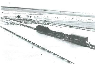 Black and White photograph.  Baandee Floods - west of townsite