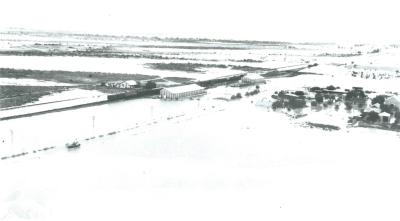 Black and White photograph Baandee Townsite Floods