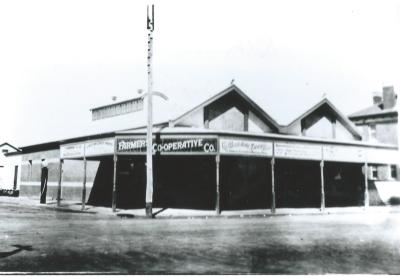 Black and White photograph.  Kellerberrin Farmer's Coop