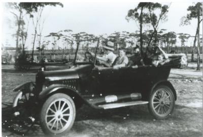 Black and White photograph.  Model T Ford at W N Laird property Kodj Kodjin