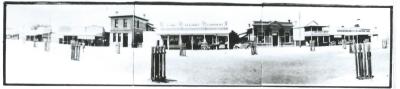 Black and White photograph.  Massingham St.  J V Tolerton, Commercial Bank of Australia, Elfords, Gardners, National Australia Bank