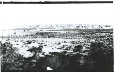 Black and White photograph View of Kellerberrin from Kellerberrin Hill