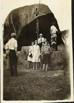 Black and White photograph.  Sharks Mouth Kellerberrin - Mooranoppin Property. Leake Family?