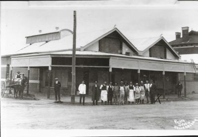 Black and White photograph.  Kellerberrin Farmers coop