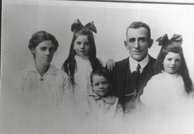 Black and White photograph.  Tolerton family.  Newsagent in Massingham St 1910's and 1920's including letter from Elsie Highet - Daughter