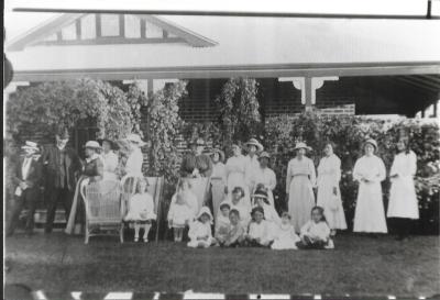 Black and White photograph Red Cross Fundraiser at Tolerton Family Home