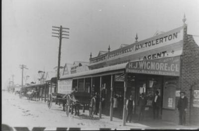 Black and White photograph Tolerton Newsagency