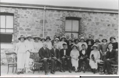 Black and White photograph.  Agricultural Hall 1900's.  Kellerberrin Amateur Orchestra