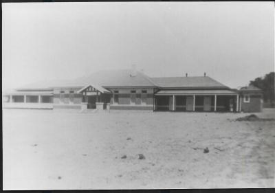 Black and White photograph.  Preventorium George St, Kellerberrin built by Stuart Patterson