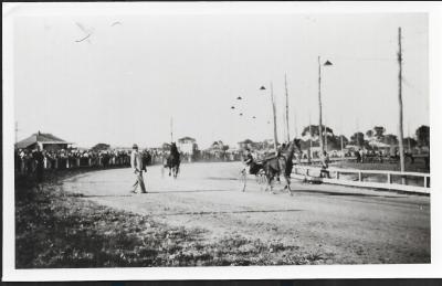 Black and White photograph Kellerberrin Trotting Track