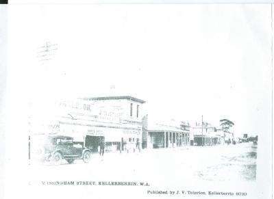 Copy of Photograph.  Black and White Massingham St, Kellerberrin