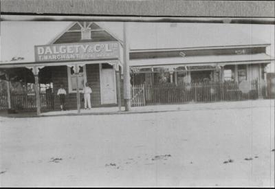 Black and White photograph.  Marchant and Co Dalgety.  Later - Podmore home.  Now - Private Residence (2020)