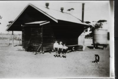 Black and White photograph.  Daadening Creek school.  Bennett children