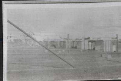 Black and White photograph.  Flour Mill