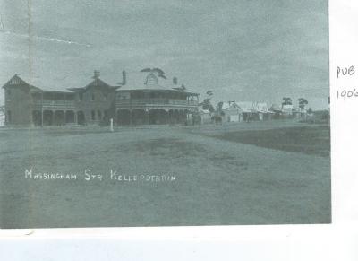 Copy of Photograph. Black and White Kellerberrin Hotel 1906