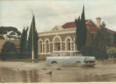 Colour Photograph.  Kellerberrin Roads Board Building.  1963 Flood