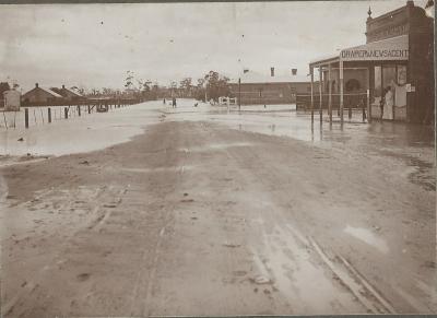 Black and White photograph of Main Street in Doodlakine 1915