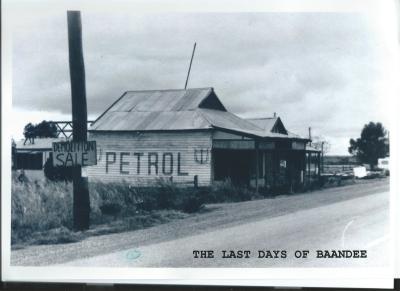 Black and White photograph.  The last days of Baandee