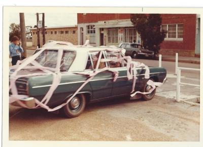 Colour Photograph.  Wedding Car 1970's