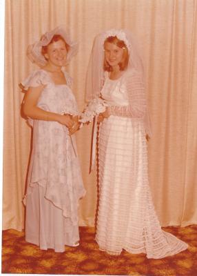 Colour photograph of Brenda Smith and Helen Smith , sisters