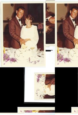 Colour photograph.  Wedding of Tony  Alcock and Barbara Ralph