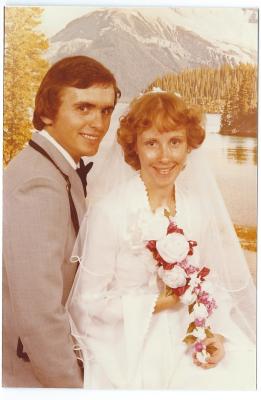 Colour photograph.  John Stone and Lorraine Fulcher