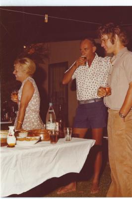 Colour photograph.  Gloria Hall, Greg Harris, Bill Hall