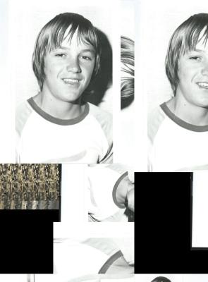 Black and White photograph.  Peter Silver Youngest son of Terry and Betty Silver