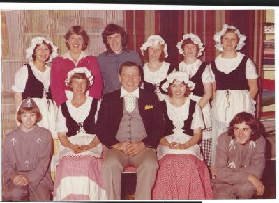 Colour photograph - Kellerberrin  Repertory Club.  Lydia Paron, Veronica Kent,                      Lorraine Stone, ,John Scanlon, Chris Stevens, Len Harris