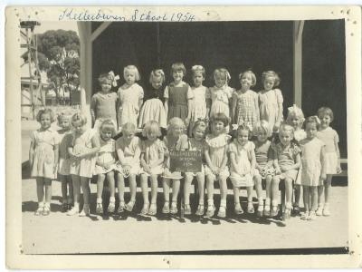 Black and White photograph.  Kellerberrin School Infants Class 1954