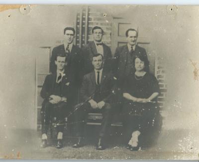 Black and White photograph. Kellerberrin Farmers Co-op staff