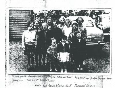 Black and White photograph.  Joan Evans, Sandra Chance, Robyn Prowse, Margaret Evans, Jeanette McCann, Diedre Prowse, Mary Morrison, Ann Scott, Ruth McCann, Beth Evans, Delia Scott, Margaret Stevens