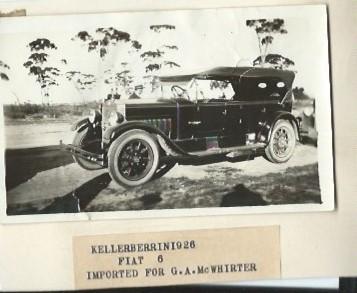 Black and White photograph Kellerberrin 1926 Fiat 6 Imported for G A McWhirter