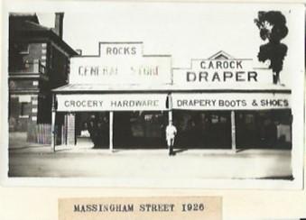 Black and White photograph Rocks General Store - Grocery & Hardware C A Rock Draper - Drapery Boots and Shoes Massingham Street Kellerberrin 1926