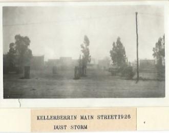 Black and White photograph Kellerberrin Main Street 1926 Dust Storm