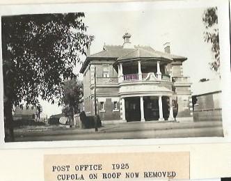 Black and White photograph Post Office 1925 Cupola on roof now removed