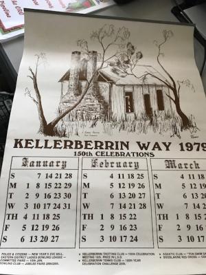 Calendar created to celebrate Kellerberrins 150th anniversary in 1979