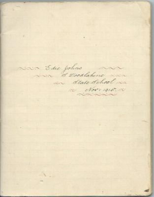 Edie Johns South Doodlakine State School November 1915 - July 1916