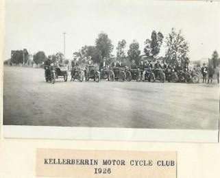 Black and White photograph Kellerberrin Motorcycle Club 1926