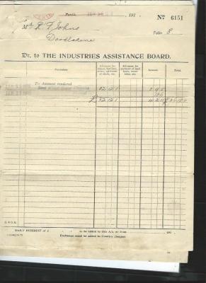 Fertiliser Grant 12 June 1939 Application for Wheat License 22 Jan 1941 Application for Registration of a wheat farm 22 January 1941 Invoices to Industries Assistance Board June 30 1915 - 1917 Invoice from Millars Timber and Trading Co 28/11/1922  31/7...
