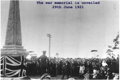 Black and White photograph dated 1921. Dedication of War Memorial at hospital