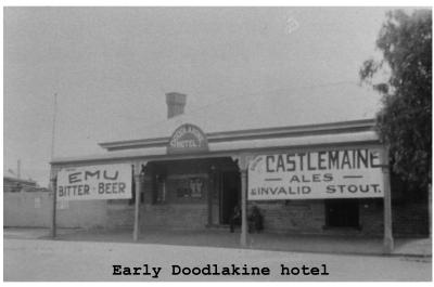 Black and White photograph.  Early Doodlakine Hotel