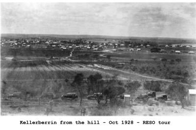 Black and White photograph Kellerberrin from the hill October 1928 RESO tour