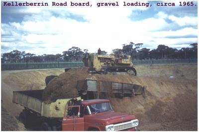 Colour photograph. Kellerberrin Road Board, Gravel Loading, Circa 1965