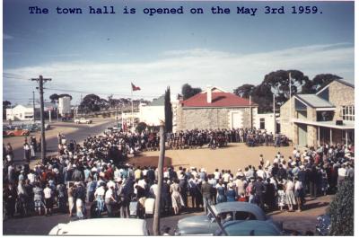 Colour photograph The Kellerberrin Memorial Hall is opened on the 3rd May 1959