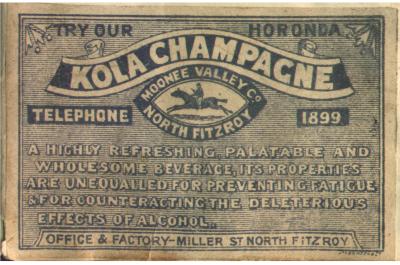 Copy of Advertisement for Kola Champagne Moonee Valley North Fitzroy